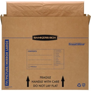Bankers Box SmoothMove Classic Picture/Mirror Moving Box, Medium, 4 Pack (7711301)